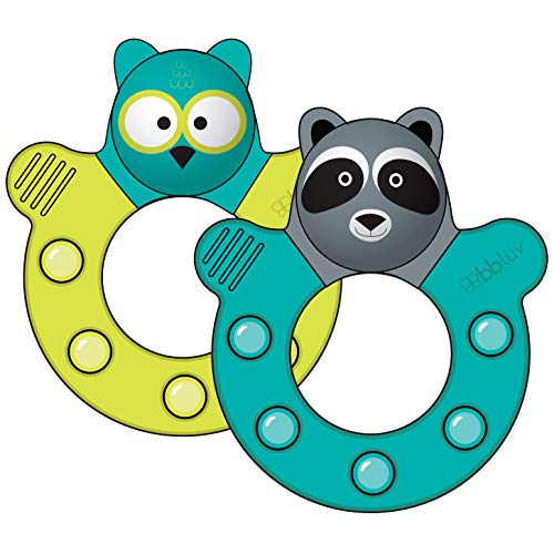 Image of bbluv - Gumi - Chillable Textured Teething Toy (Owl, Lime)