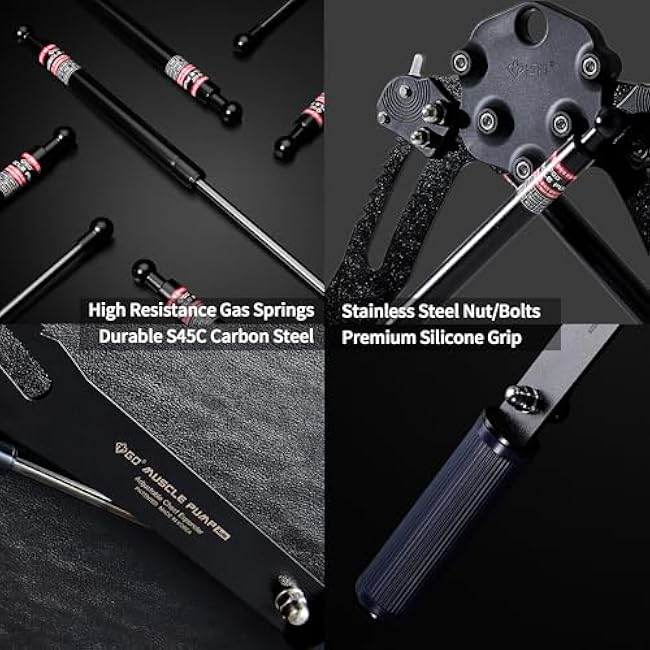 (New) GD Muscle Pump Chest Expander Upper Body Strengthener, Chest Workout for Men, Workout Equipment Shoulder Muscle Training Fitness Equipment, Arm Exerciser