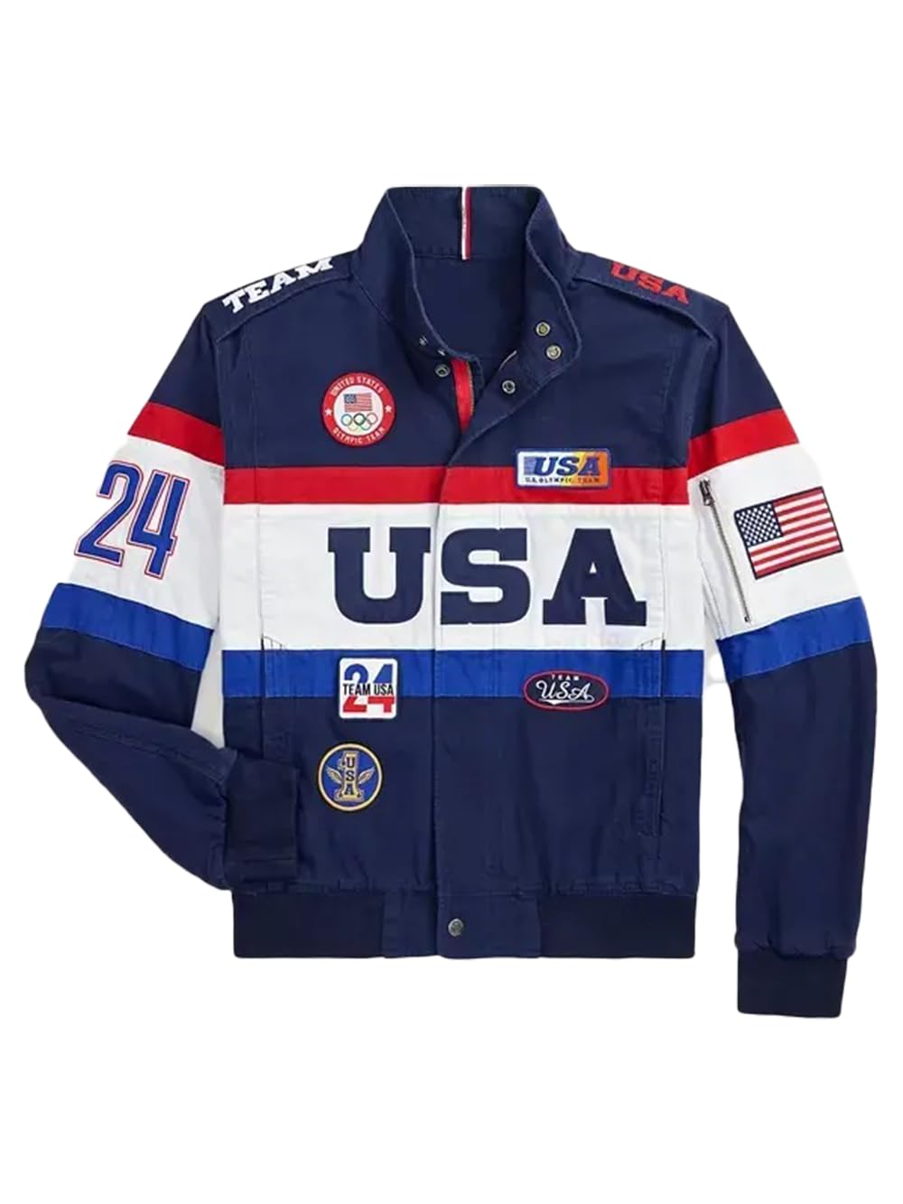 Marzz Store Mens Team USA Olympic Jacket, USA Costume Track Jacket Men,  Women Sports Jacket, USA Track Suit Field Apparel (US, Alpha, Small, Regular