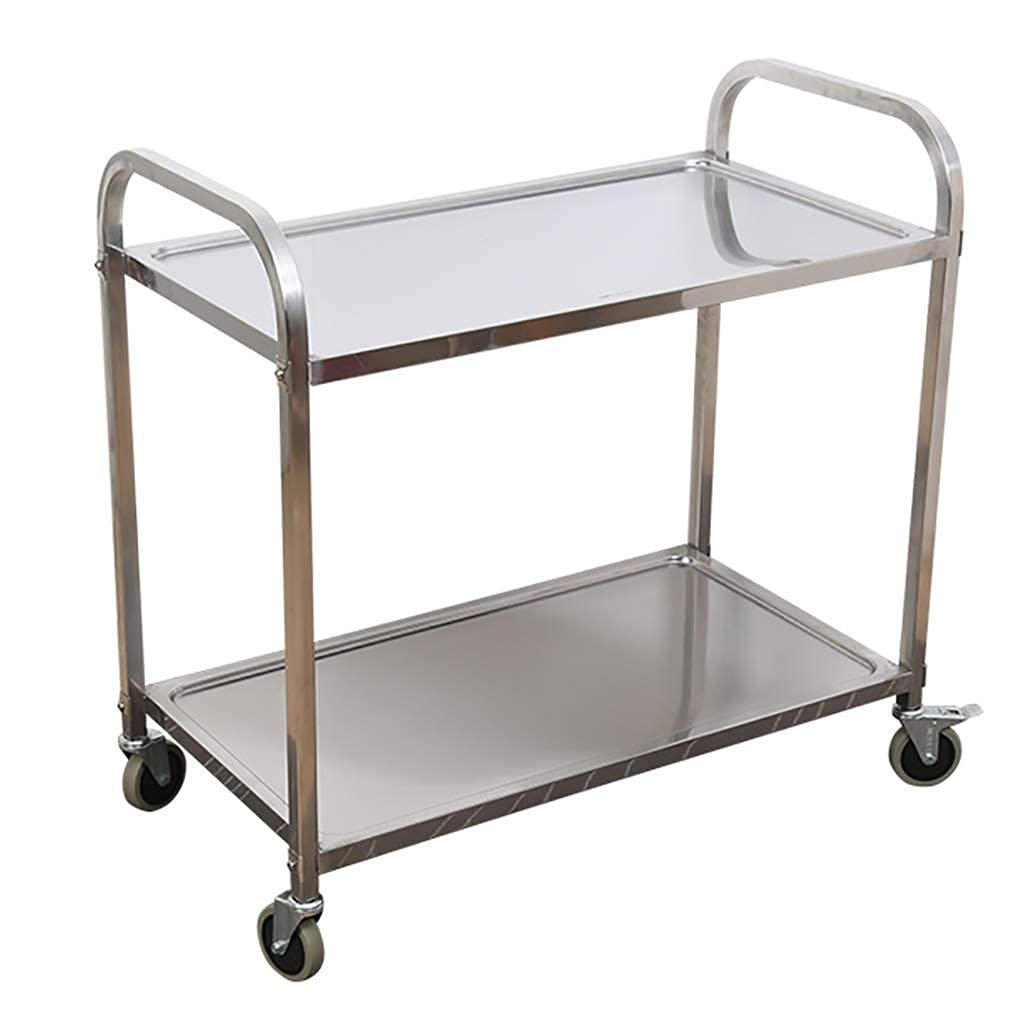 Chariot de Service, Chariot de Restauration, Chariot de Cuisine Portable en métal, Chariot de Bar à vin, Chariot Roulant pour Salle de Bain, déjeuner, Boissons, café, D-9,D-95 x 50 x 95cm