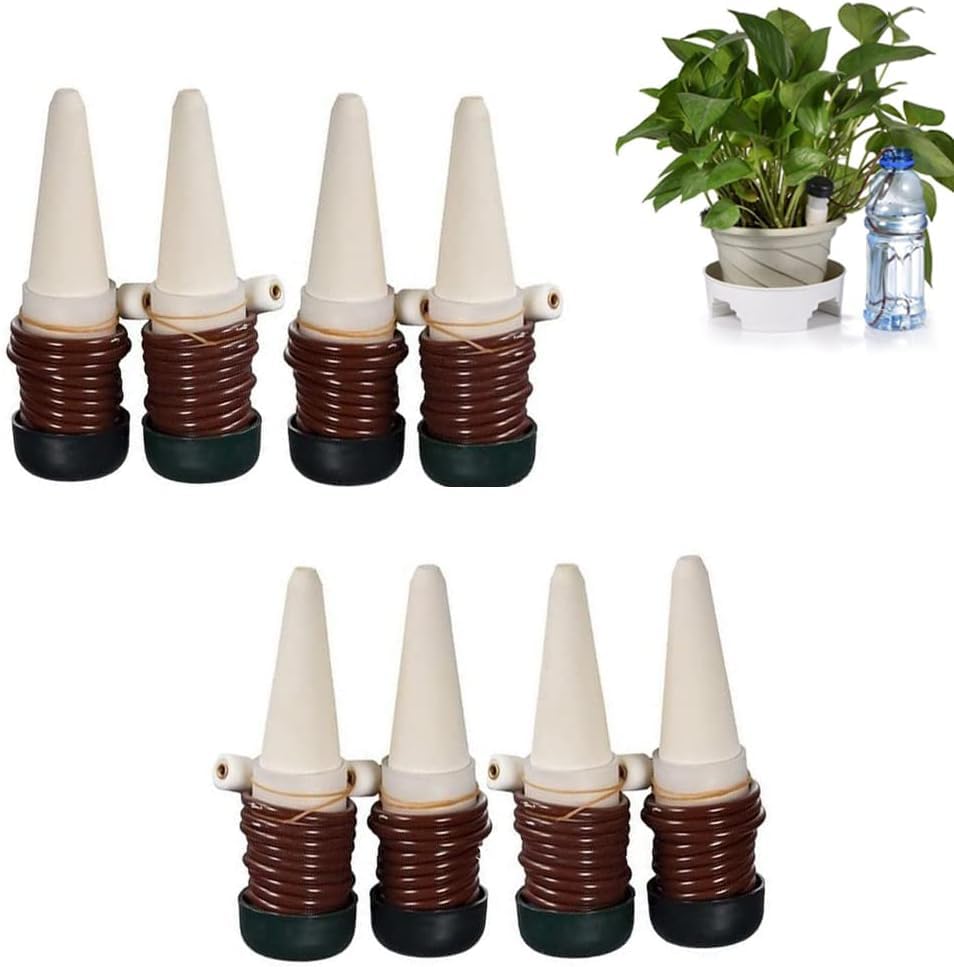 Self Watering Spikes, 8 Pcs Automatic Plant Watering Stakes, Potted Plants Self Watering Spikes Plant Watering for Outdoor & Indoor Self-Watering Stakes