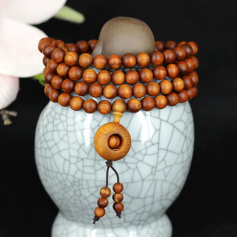 Amazon.com: 太行山崖柏佛珠手串8mm 108颗10MM 陈化料城口料崖柏(陈化