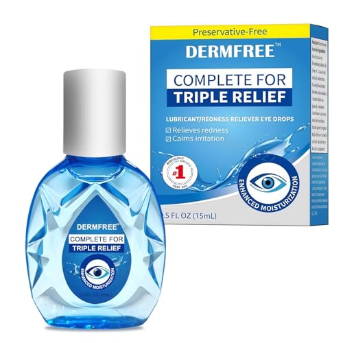 15ml Collirio Lubrificante,Gocce Oculari Idratanti e Rinfrescanti,per idratare, lenire e proteggere gli occhi secchi, affaticati o arrossati. Ideale per chi usa lenti a contatto