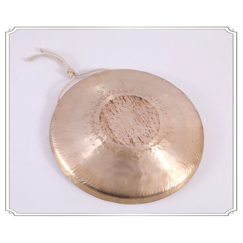 BBAUER tibetano percussioni gong tibetanoStrumento in tubo di rame da 31-36 cm Gong in bronzo con tubo di rame con martello circolare ad alte prestazioni(Color:36cm,Size:)