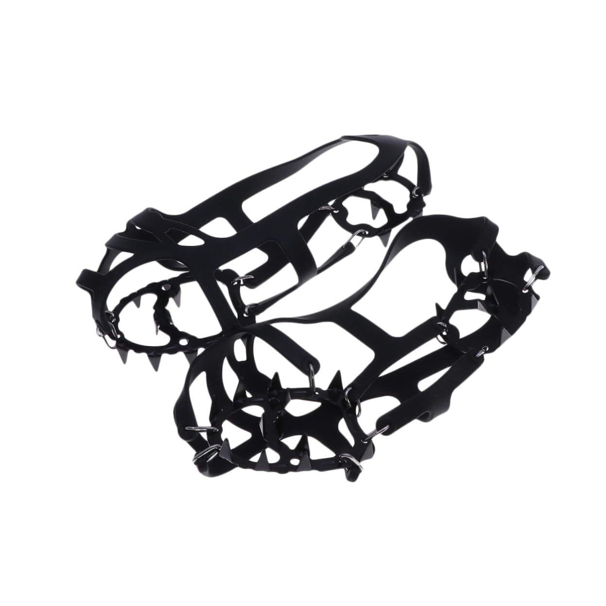 WOFASHPURET Shoe Grips for Ice 18 Tooth Silicone Crampons Ice Climbing Gear Outdoor Non-Slip Shoes Size l
