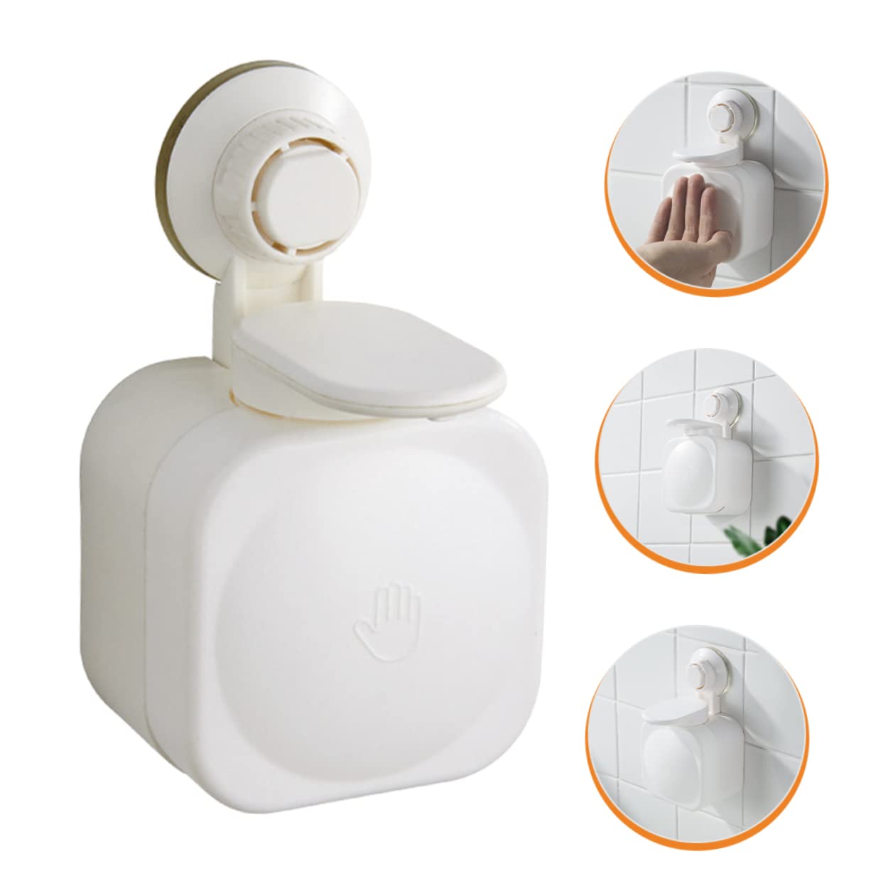 PRETYZOOM Cup Wall Soap Dispenser Versatile Bathroom Shower Shampoo Dispenser for Easy Liquid Dispensing No Drill Installation Suitable for Shower Gel Shampoo and Hand Soap