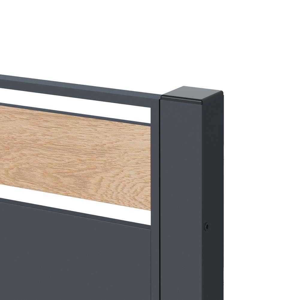 SCHARTEC Mülltonnenverkleidung 3 oder 1 seitig 240 l erweiterbar Mülltonnenzaun anthrazit Holz Mülltonnebox Mülltonnen Einhausung Einfassung Sichtschutz (1-seitig)
