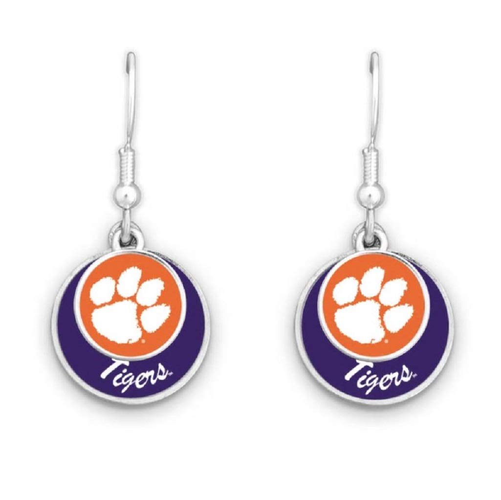 FTH55427 Clemson Double Disk Earrings