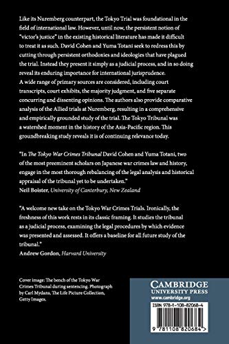 The Tokyo War Crimes Tribunal: Law, History, and Jurisprudence