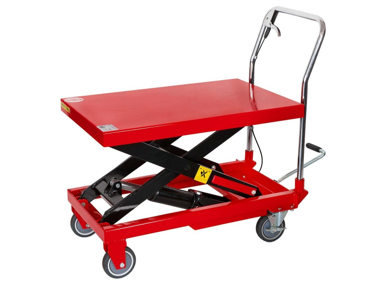 Varan Motors XRD18150 Table élévatrice hydraulique 150 kg jusqu'à 70 cm de hauteur avec plateforme 71 x 45 cm