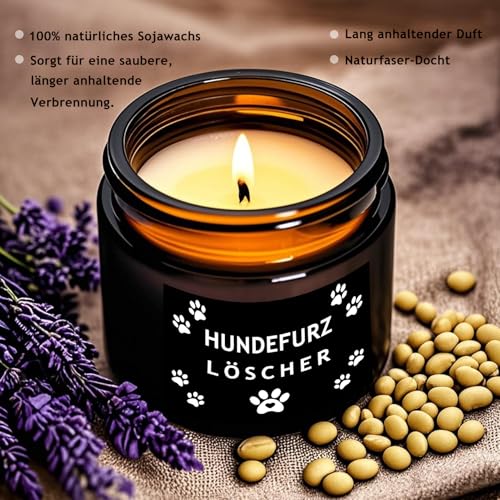 Geschenke für Hundebesitzer Frauen Duftkerze mit Spruch - Hundefurz Löscher Lustige Geschenk für Hunde Liebhaber Frau Freundin zum Geburtstag Valentinstag Weihnachten Geburtstagsgeschenk für Frauen