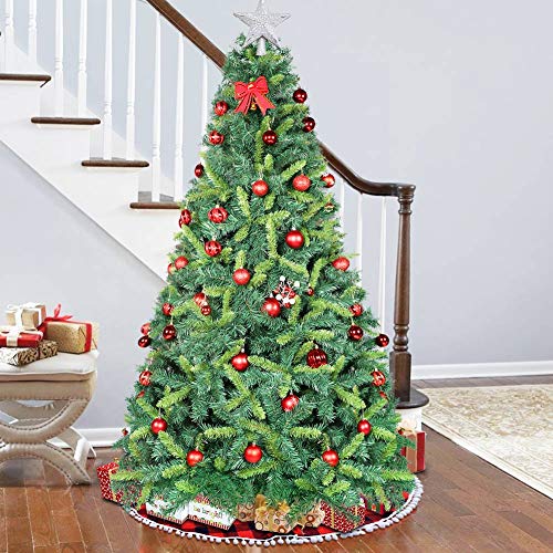 若者の大愛商品 Aytai 7 5フィート 人工クリスマスツリー 本物そっくりのクリスマスパインツリー 屋内 屋外 ホリデー ホームデコレーション 1600本の枝先 折りたたみ式メタルスタンド ボトルグリーン シャローグリーン クリスマスツリー Tomartrust Org