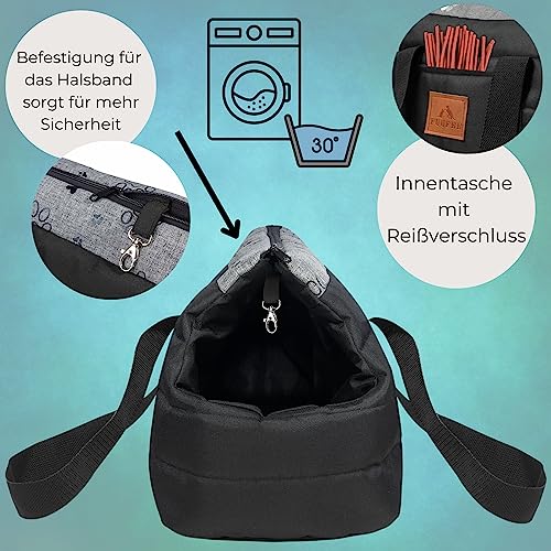 FUUFEE Transportbox Hund - Hundetragetasche Soft - Tier Tragetasche 35 x 25 x 20 cm | Reisetasche Klein für Haustiere mit Reißverschluss und Karabinerhaken