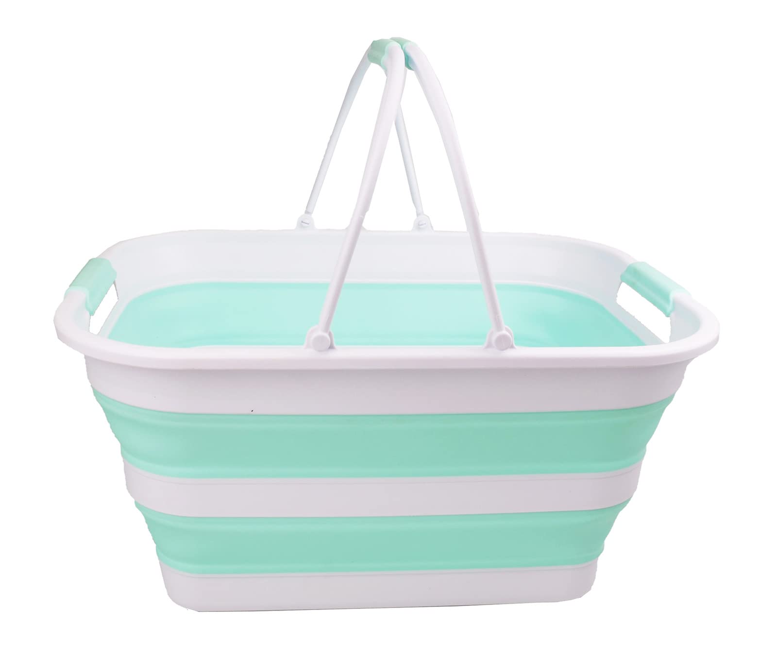 Vasca da bagno portatile pieghevole PP+TPE pieghevole con manico
