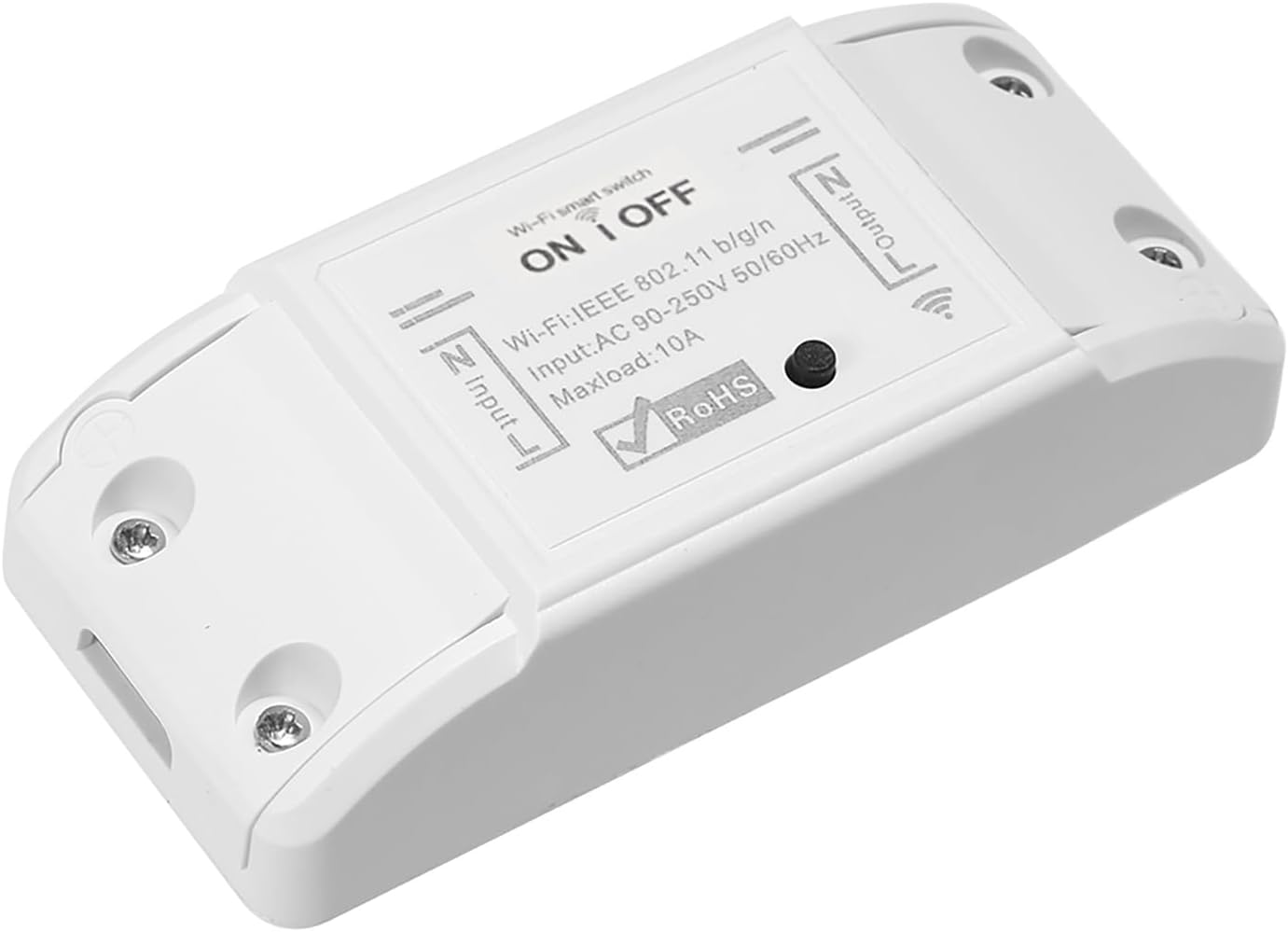 Docooler Interruptor de luz remoto inalámbrico WiFi AC90-250V 10A, interruptor de 1 canal real, compatible con control de aplicación móvil y control