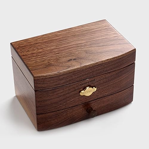 Miniatura 10 de SOFTALK Caja de música de madera de 30 notas cajas musicales coleccionables hermosa melodía regalo de cumpleaños de Navidad caja de música de doble
