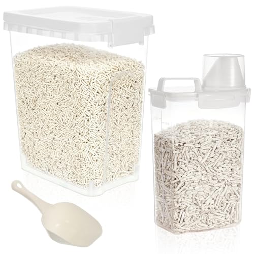 2 Pcs Airtight Litter Storage Container