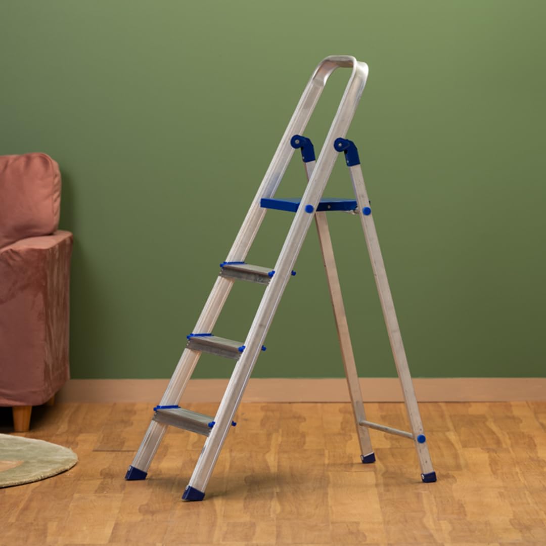See full amazon price history chart for BonKaso 4 Step Foldable Aluminum Ladder for Home with Anti Skid Feet, Heavy Platform and Five Year Warranty (BFSL) BonKaso 4 Step Foldable Aluminum Ladder for Home with Anti Skid Feet, Heavy Platform and Five Year Warranty (BFSL) (B0C61ZM6CS) Amazon Price History, Amazon Price Tracker