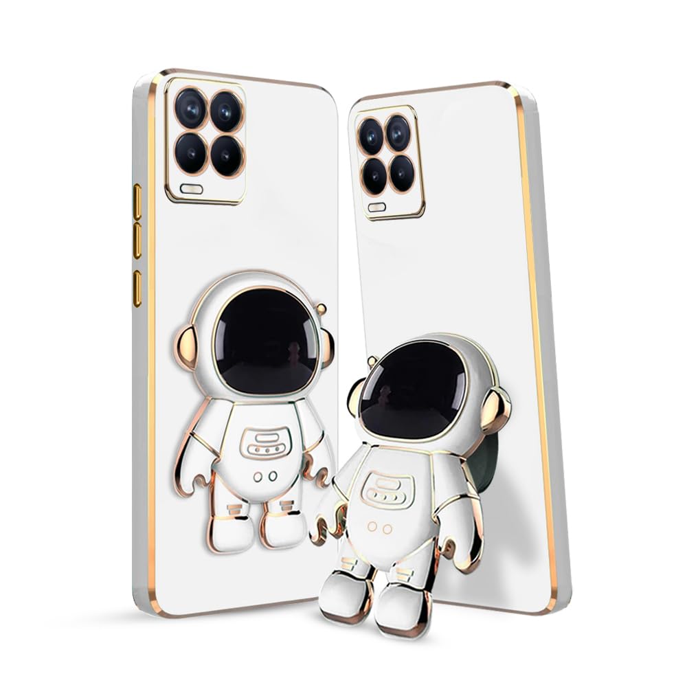 KARWAN®️ 3D Astronaut with Folding Stand Back Cover Case Compatible for Realme 8 (4G) | Slim electroplated case | Stand case | Soft TPU | Space Astro Theme | Camera Protection-Black (B0C7LC5DQQ) Amazon Price History, Amazon Price Tracker