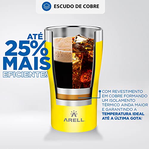 Copo Térmico Arell oficial do BRASIL -Tulip Pint - 500ml (Amarelo)