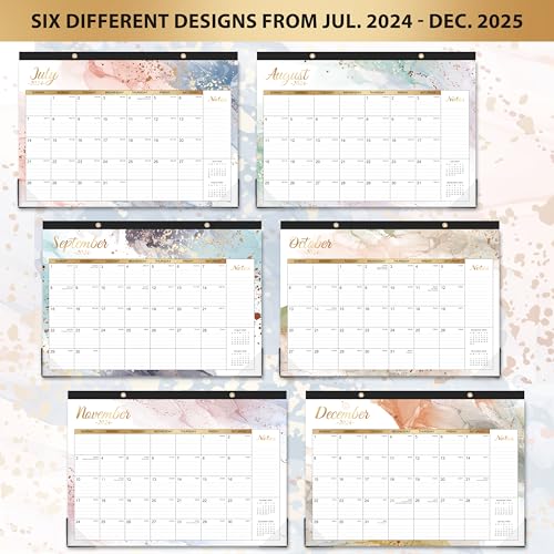 2025-2026 Desk Calendar - Calendar 2025-2026 from July 2025 - December 2026, 17" x 12", Calendar Wall/Desk 18 Month with Protector Corner, Large Blocks - Image 6