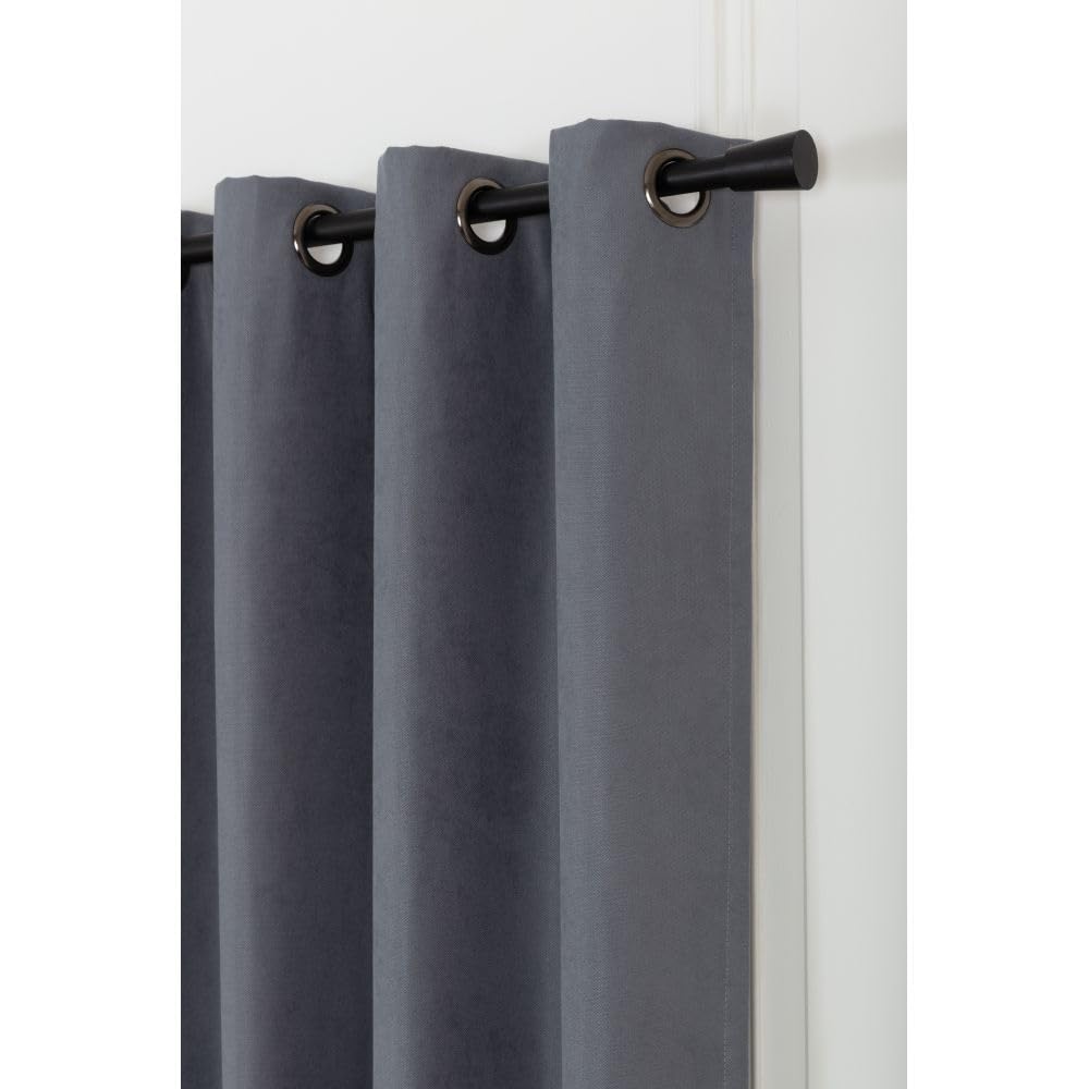 Moondream ThermActiv® Rideau Thermique Hiver+Été | Isolant Anti-Chaleur et Anti-Froid | Technologie Brevetée | Fabrication UE | Oeillets | Gris | 130L x 250H cm