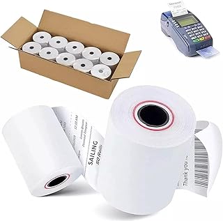 EARTHLIKE 20 Rolls 57x35x12mm Premium EFTPOS Thermal Paper Cash Register Receipt Rolls Credit Card Machine Rolls
