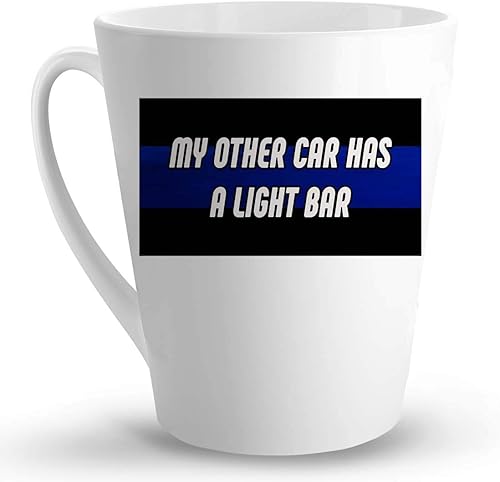 Makoroni - MY OTHER CAR HAS A LIGHT BAR Cop Police - 12 Oz. Ceramic LATTE MUG Coffee Drinking Cup, DesG83