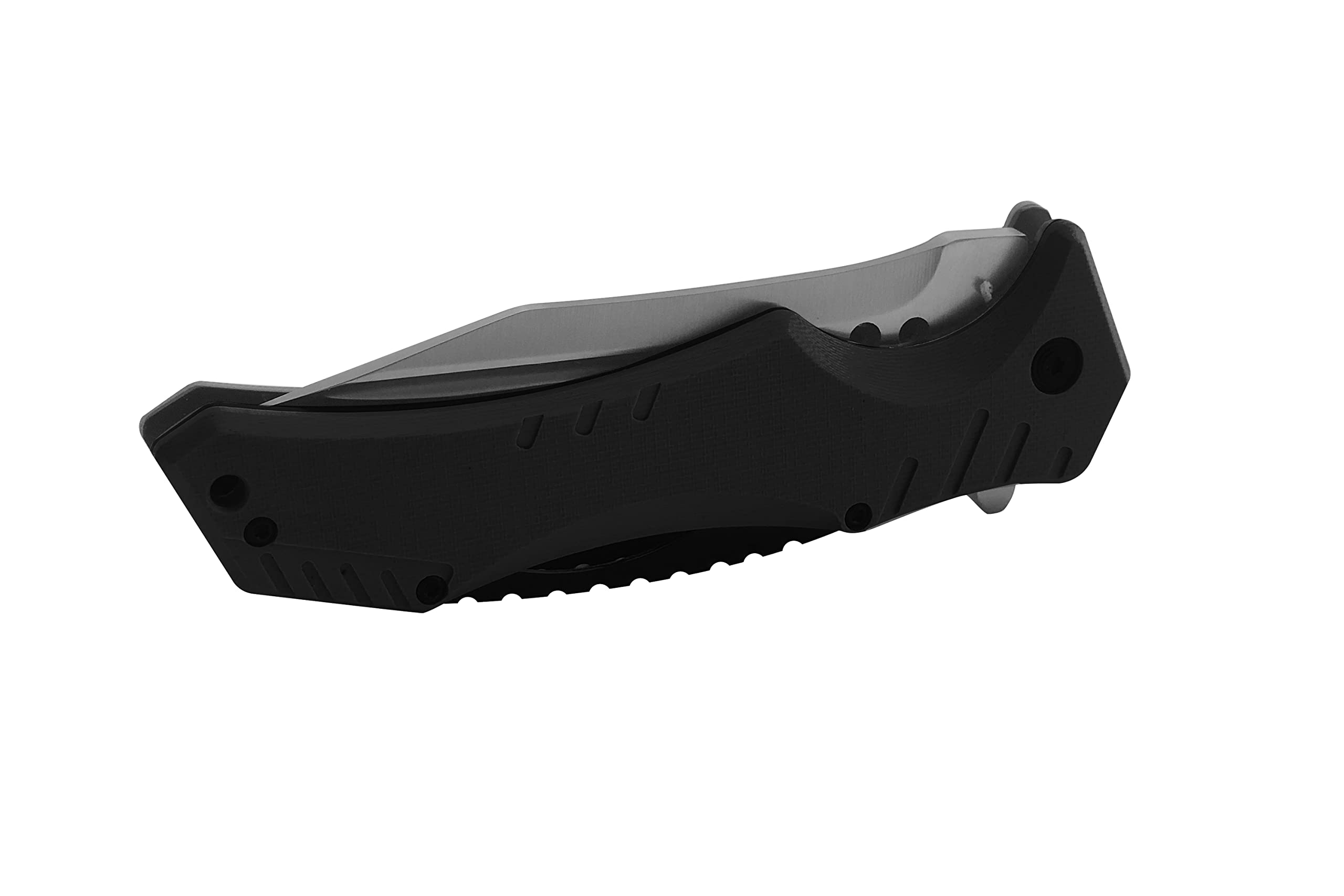 S-TEC Ball Bearing EDC Folding Pocket Knife with G10 Composite Handle - Multiple Style to choose from - (Modified Drop Point with Black G10)