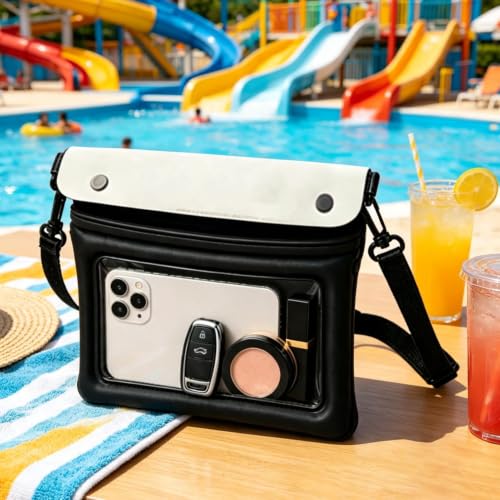 Funda flotante para teléfono (2 piezas) impermeable con cordón para playa 3