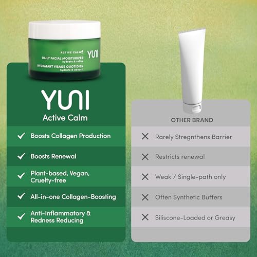 YUNI Beauty YUNI | Plant Based Vegan Moisturizer | Green Tea Extract | Plant Stem Cell Anti-aging | Hydrating Moisturizer | Collagen Boosting Cream | 2oz