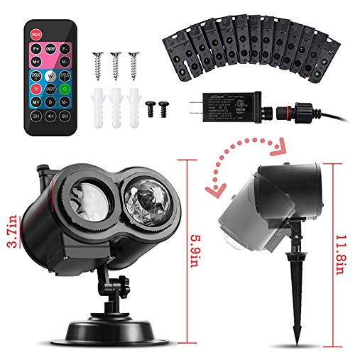 Halloween Christmas Projector Lights Holiday Decorations, 16 Slides 10 Color - Thumbnail 6