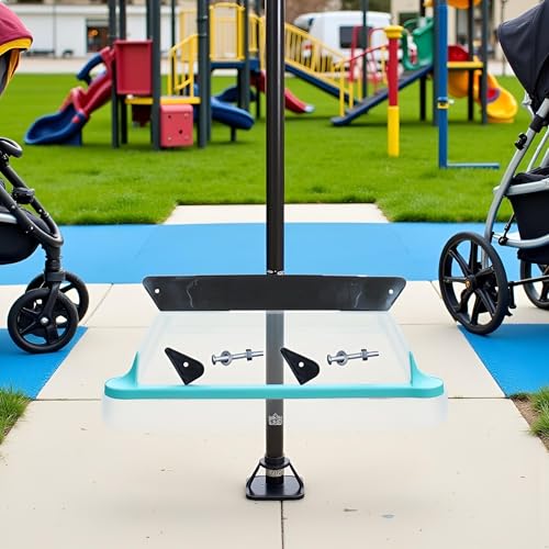 Image of 1Set Black Stroller Footrest Replacement Adjustable Extension Footboard Strollers and Accessories for Babies Pushchair Seat Liners, Baby Stroller Connectors Accessories (37cm)