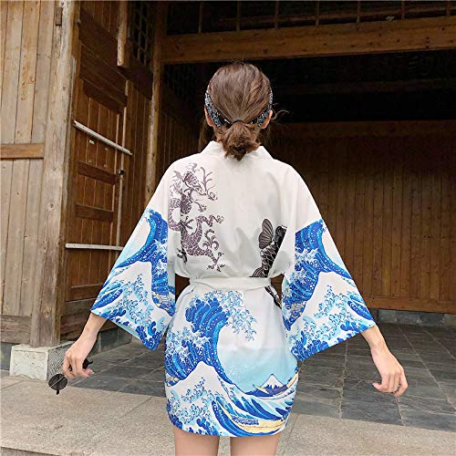 Summer Womens Beach Kimono Wear Cover up Swimwear Beachwear Bikini Cardigan White - Thumbnail 7