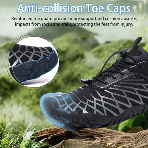 Image of Barefoot Shoes for Women & Men, Grounded Walking Hiking Barefoot Shoes, Wide Toe Box Non-Slip Water Athletic Footwear, Comfortable Vitality Barefoot Footwear, Trail Running Sneakers Unisex