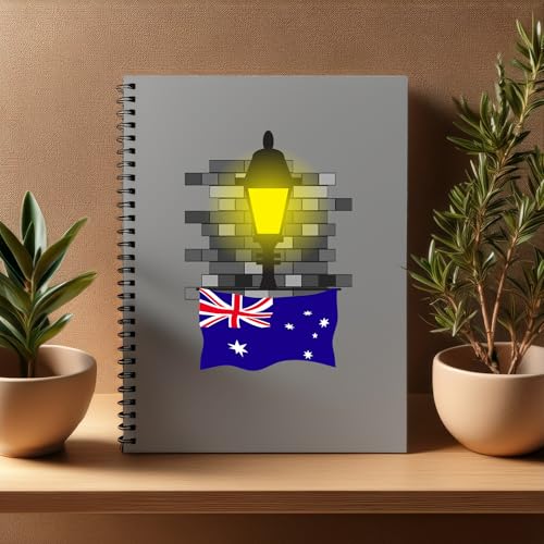 Carnet A5 Australia Street Lamp Bricks ligné de 100 à 160 pages en lot de 20 pièces pour notes