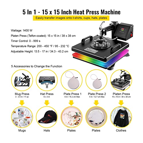 Máquina de prensa térmica 5 en 1 para sublimación miniatura 2
