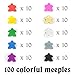 Brybelly 100 Wood Meeples| 16mm Extra Board Game Pieces in 10 Colors|Bulk Replacement Tabletop Games & Strategy Game Expansion