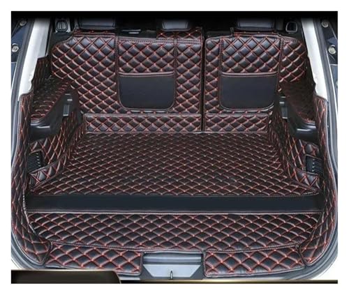 Alfombrilla para Maletero para Nissan para X-Trail EV XTRAIL E-Power para Rogue T33 2025 Maletero Coche Protector(Negro Rojo)