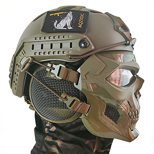 Casque de jeu extérieur réglable avec masque d'airsoft - 2