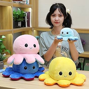 リバーシブルたこ Amazon.co.jp: 可愛い ぬいぐるみ タコ リバーシブルタコ人形の