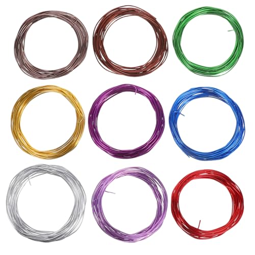 BEBEMOKO 9Roll Fil Aluminium Bonsaï pour Formation Fixation Branches Support Plantes et Jardinage Créatif