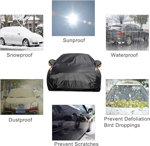 Image of UV Protection Car Cover Windproof Dustproof Scratch Resistant Outdoor Universal Full Car Covers for Sedan XXL