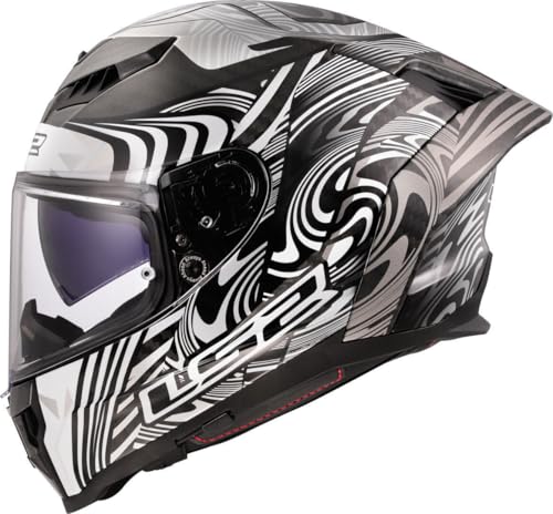 Casque moto intégral LS2 Dragon Enthum Silver casque mixte route