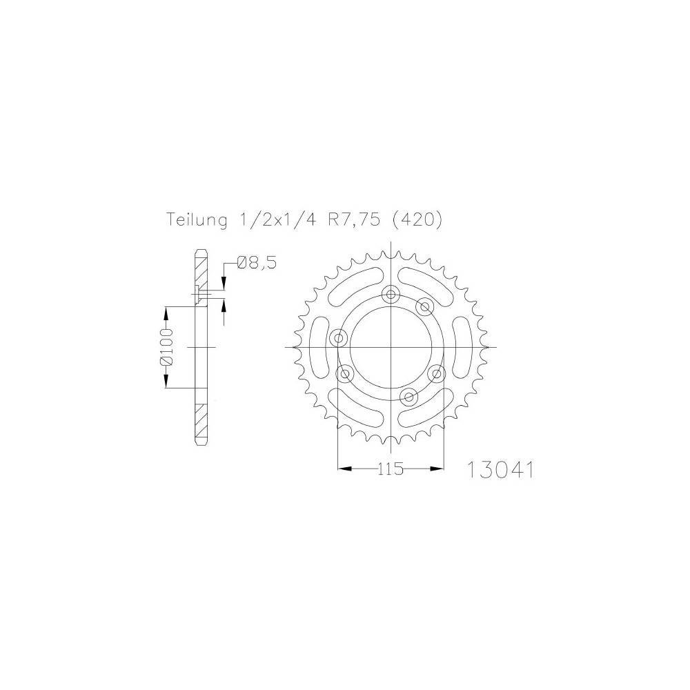 DID 101525_8434290114635, Kit Trasmissione S-AC 12-51-126 DID420 C Unisex-Adult, Other, One Size
