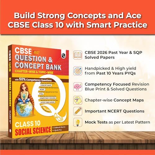 Image of PW CBSE Question & Concept Bank Class 10 Social Science 2027 Chapterwise & Topicwise | NCERT Exemplar Concept Maps PYQs Mock Test 50% Competency Based ... | Solved By Siddarth Sharma & Ujjavala Punj