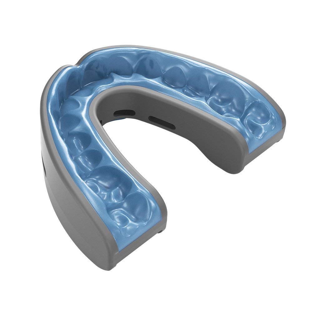 Shock Doctor Nano Double Fight Protège-Dents Mixte Adulte, Blanc & ShockDoctor Coquille de Protection avec Ultra Carbon Flex Cup pour Hommes, Gris/Noir, Taille XXL