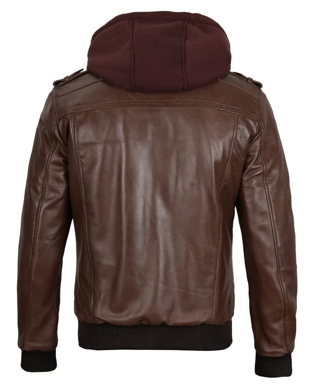 Image of Decrum Bomber Style Real Lambskin Leather Jackets for Men