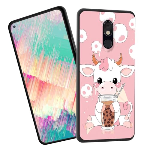EFGWSDER for LG Stylo 5 Case,Slim Shockproof TPU Soft Rubber Silicone Cover Phone Case for LG Stylo 5,Cartoon Cute Cow