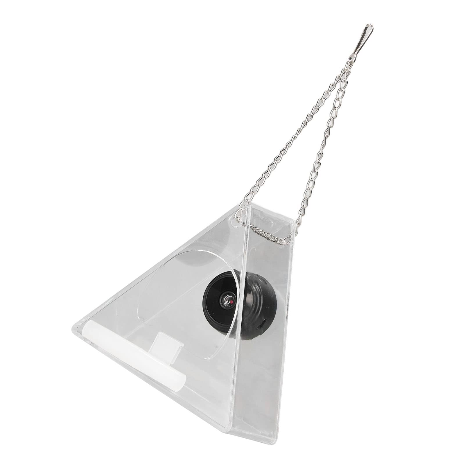 Comedero automático para pájaros con cámara inteligente, grabación de video circular de plástico, lente ultra transparente, monitoreo remoto, uso inalámbrico, resistente al viento, a prueba